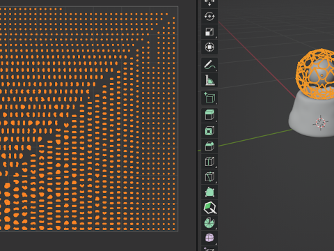 Lamp with a metal mesh in an industrial style 3D Modell