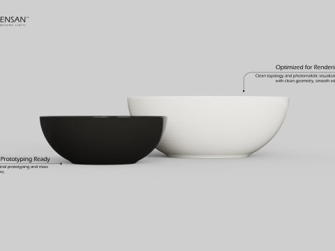 Porcelain Bowl Set 3D Принт Модель