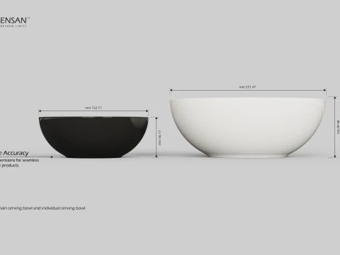 Porcelain Bowl Set 3D Print Model