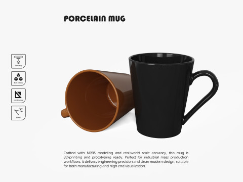 Porcelain Mug 3D Print Model