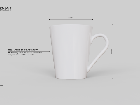 Porcelain Mug Model Cetak 3D