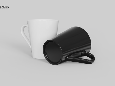 Porcelain Mug Model Cetak 3D