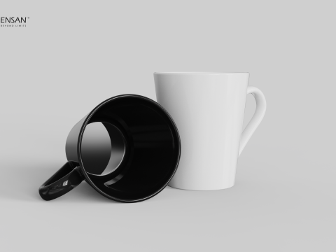 Porcelain Mug Model Cetak 3D
