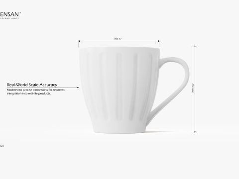 Porcelain Mug 3D Print Model