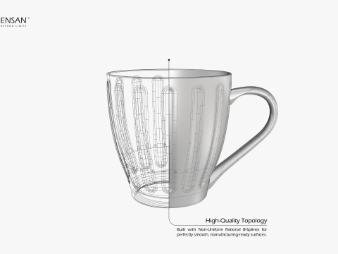 Porcelain Mug 3D Print Model