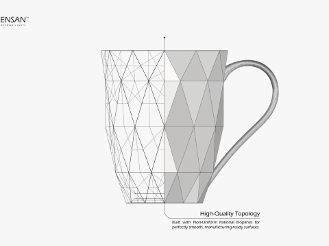 Porcelain Mug Model Cetak 3D