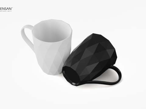 Porcelain Mug Model Cetak 3D