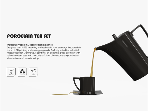 Porcelain Tea Set 3D Принт Модель