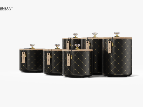 Porcelain Canister Set 3D Print Model