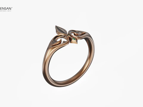 Fleur De Lis Ring 3D Print Model