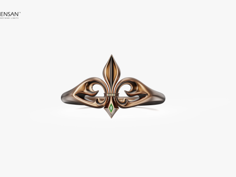Fleur De Lis Ring 3D 打印模型