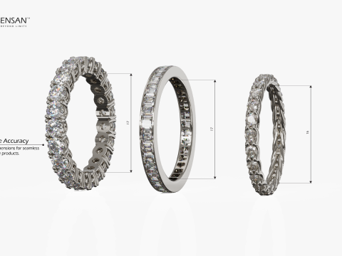 Eternity Rings Collection Pack 3D Baskı Modeli