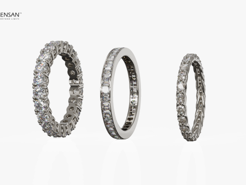 Eternity Rings Collection Pack 3D Baskı Modeli
