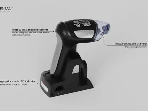 Cuisinart Pistol Food Vacuum Sealer 3D Model