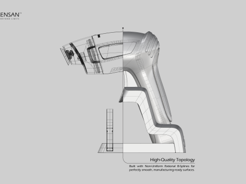 Cuisinart Pistol Food Vacuum Sealer 3D Model