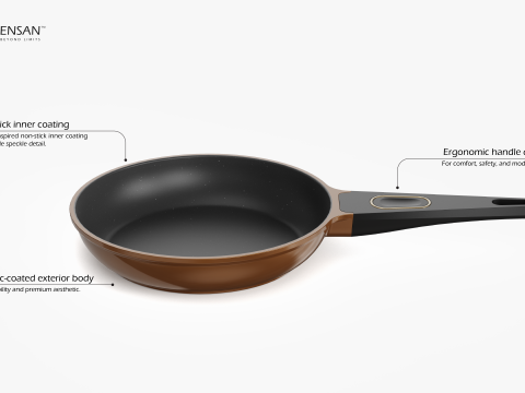 Granite Fry Pan 3D Model