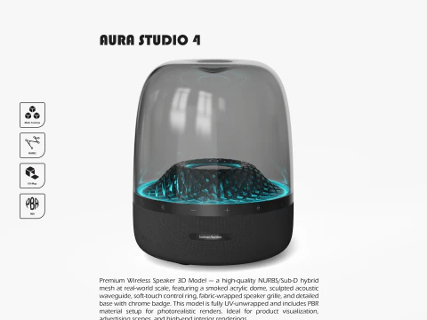 Altoparlante Aura Studio 4 - Harman-Kardon Modello 3D