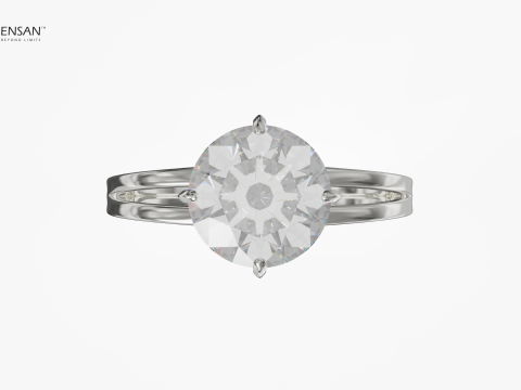 Solitaire Ring 3D 打印模型