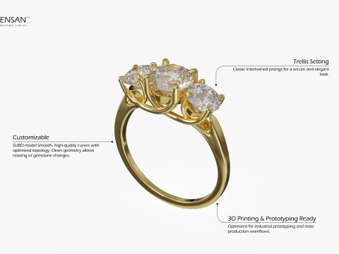 Trellis Ring 3D Print Model