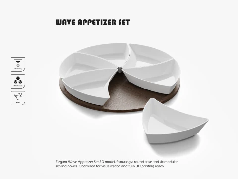 Wave-voorgerechtset 3D printmodel