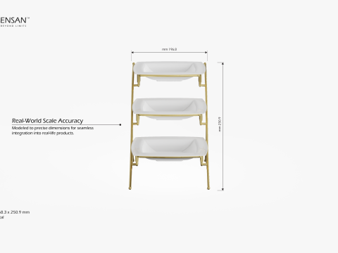 Tiered Serving Decorative Stand Modelo de Impressão 3D