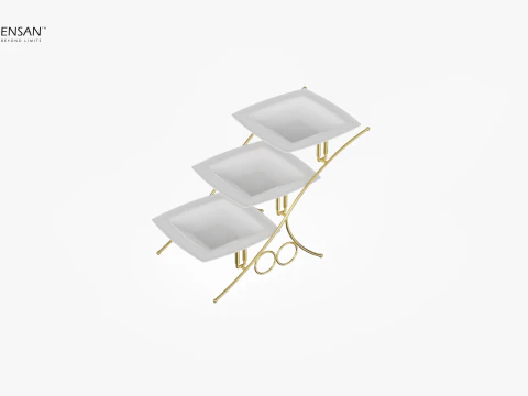 Tiered Serving Decorative Stand 3D Print Model