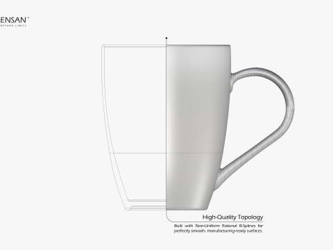 Decorated Porcelain Mug Collection 3D Model