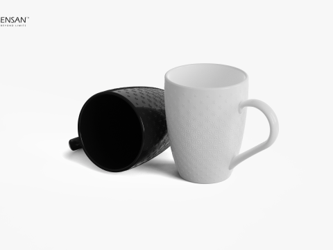 Decorated Porcelain Mug Collection 3D Model