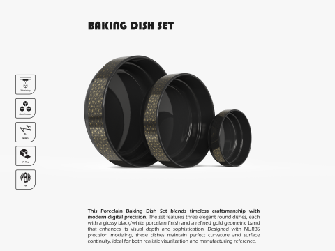 Baking Dish Set 3D Baskı Modeli