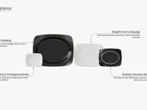 陶瓷餐具 3D 打印模型