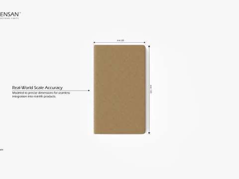 Kraft Hardcover Notebook 3D Model