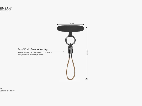 Charging Cord - Type-C Lanyard Cable 3D Model