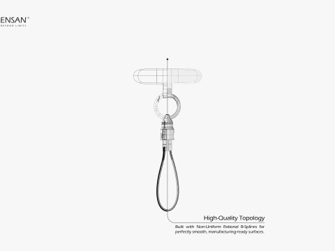 Charging Cord - Type-C Lanyard Cable 3D Model