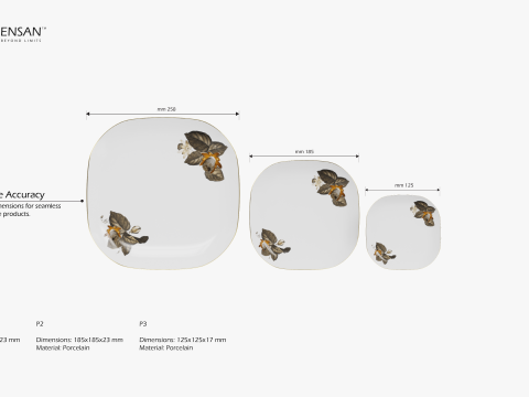 磁器ディナーセット 3Dプリントモデル