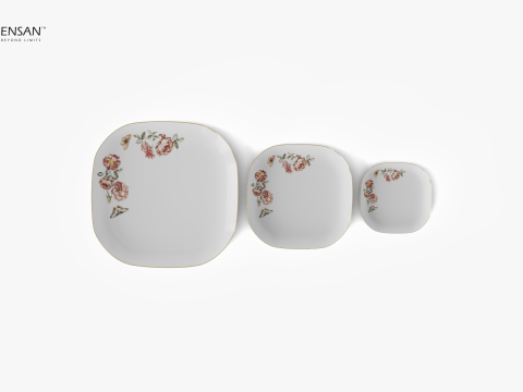 磁器ディナーセット 3Dプリントモデル