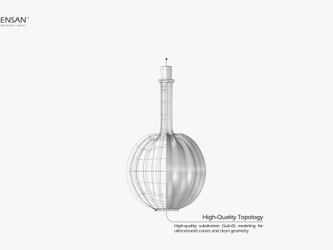Halloween Pumpkin Bottle 3D Print Model