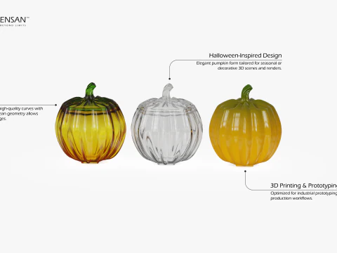 Halloween Pumpkin container 3D Print Model