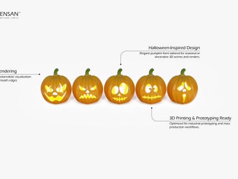 Halloween Pumpkin lamp 3D Print Model