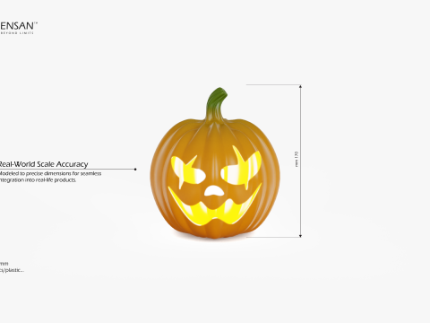 Halloween Pumpkin lamp 3D Print Model