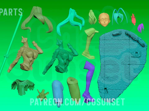 Cg Sunset 3D Model