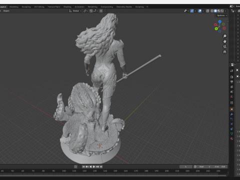 Queen Mera 3D प्रिंट मॉडल