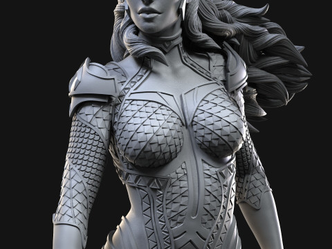 Queen Mera 3D Print Model