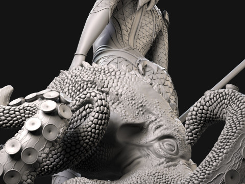 Queen Mera 3D Print Model