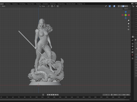 Queen Mera 3D Print Model