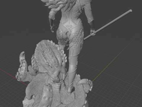 Queen Mera 3D Print Model