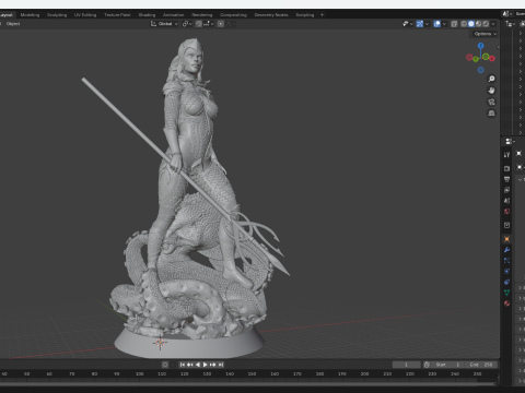 Queen Mera 3D Print Model
