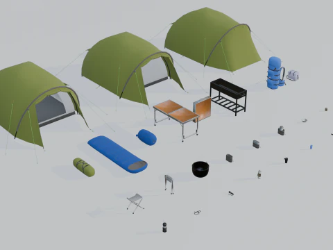 Camping Outdoor Gear pack 3D Model
