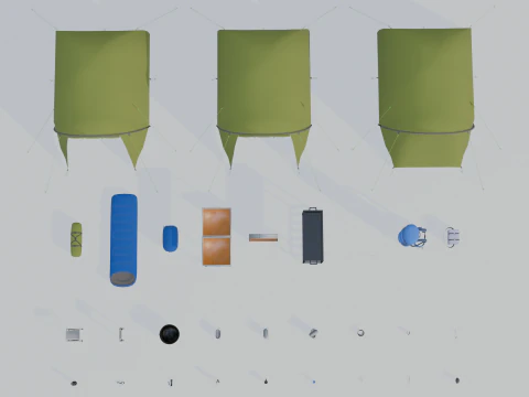 Camping Outdoor Gear pack 3D Model