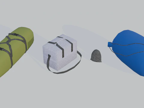 Camping Outdoor Gear pack 3D Model