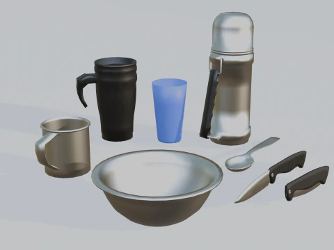 Camping Outdoor Gear pack 3D Model